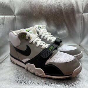 Size 12 Nike Air Trainer 1 Premium Mid Chlorophyll White Gray Mens 317553-100